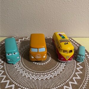 VW Bus model toy cars set of 4